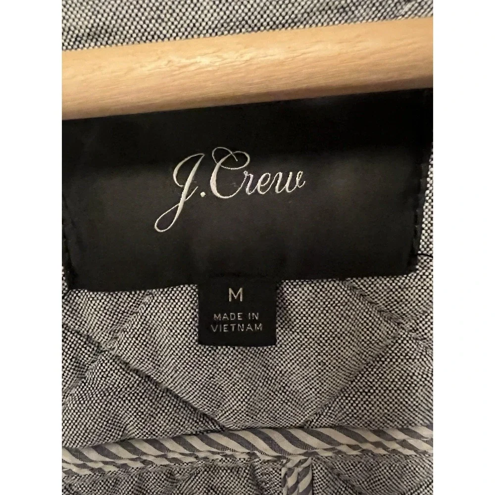 J.Crew‎ Cotton Quilted Downtown Field Jacket in Olive Green Women's Size Medium